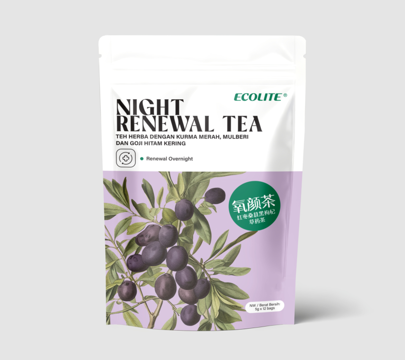 ECOLITE HERBAL TEA WITH  RED DATE, MULBERRY & BLACK WOLFBERRY